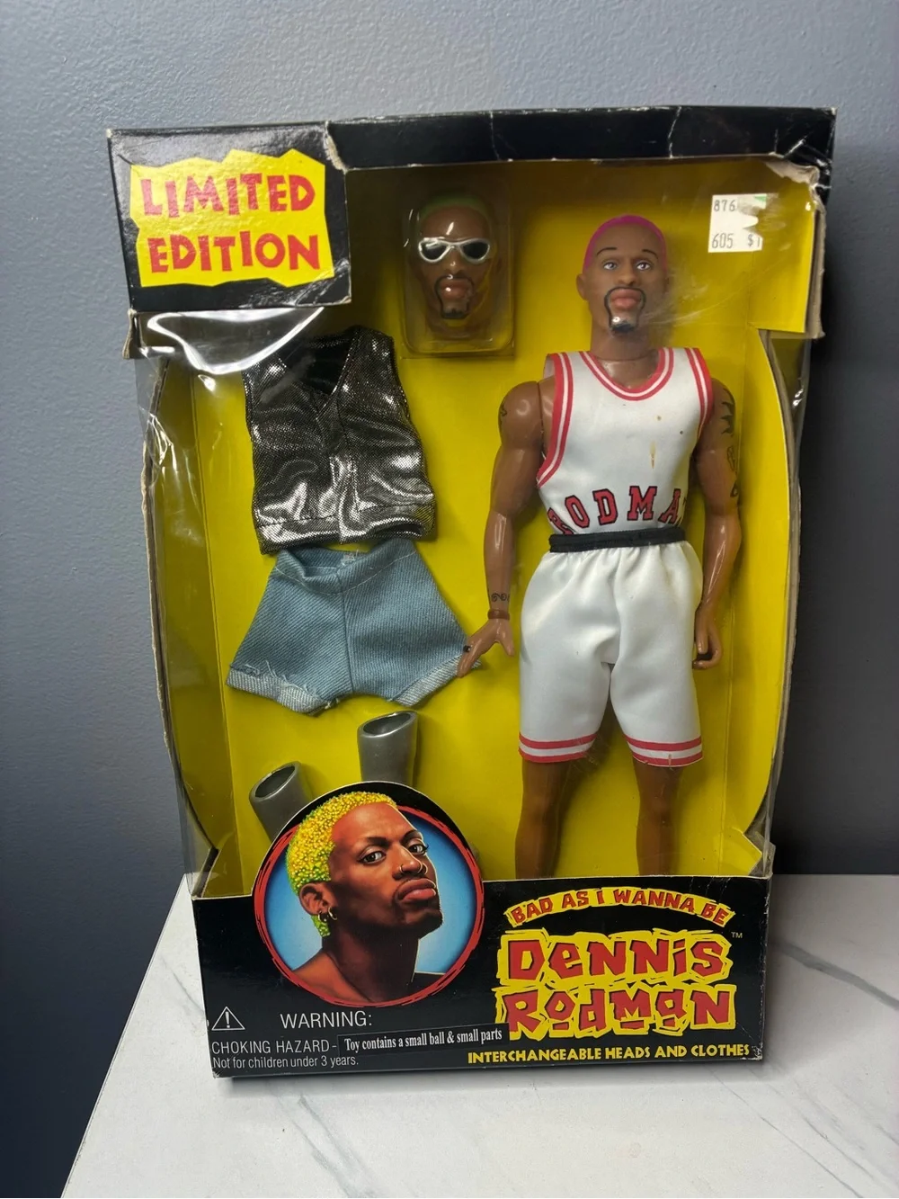 NBA Dennis Rodman Limited Edition Action Figure - White, Black, Yellow